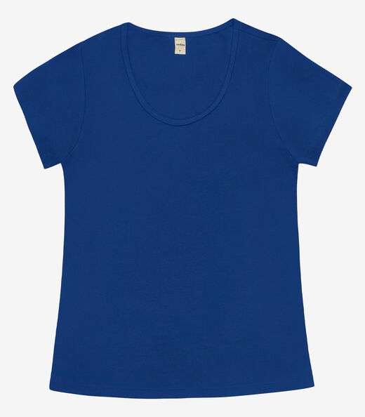 Blusa Feminina Viscotorcion Básica Rovitex Azul