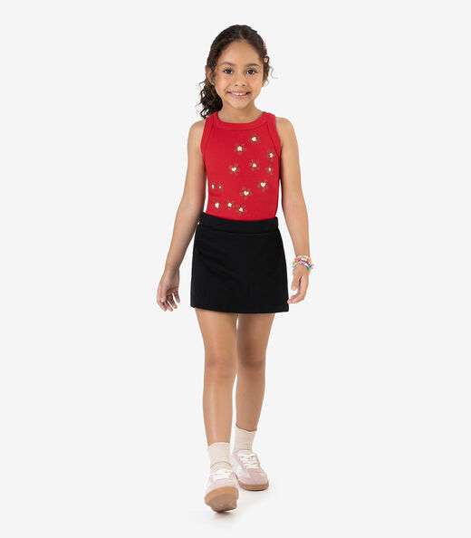 Regata Infantil Feminina Ribana Rovi Kids Vermelho