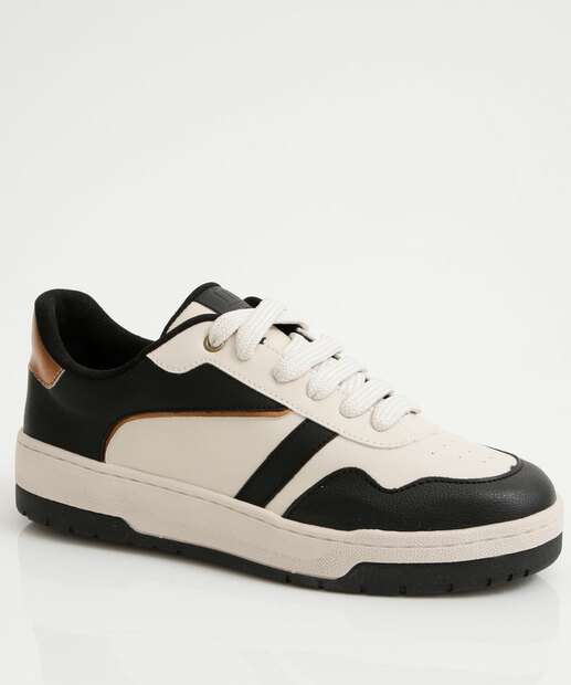 Image_Tênis Casual Feminino Recorte Moleca Off White