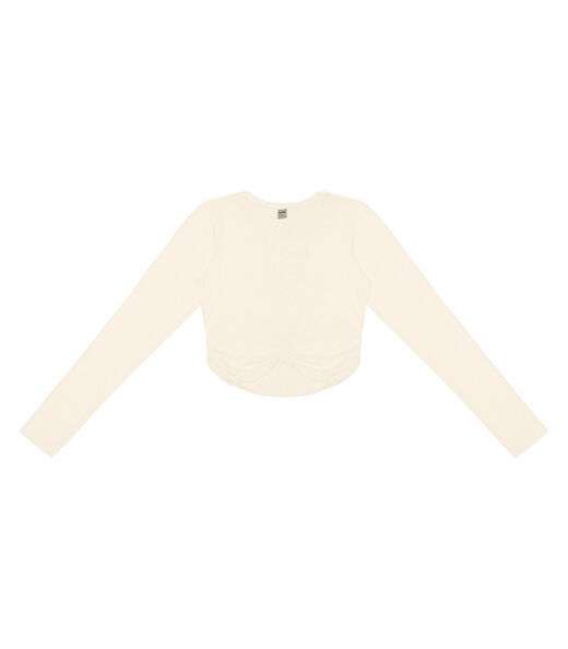 Blusa Feminina Em Ribana Canelada Rovitex Bege