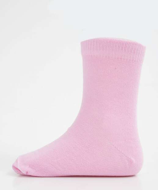 Kit 3 Pares Meias Infantil Soquete Estampa Floral