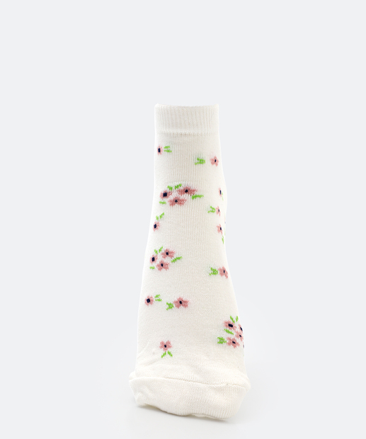 Kit 3 Pares Meias Cano Curto Feminina Estampada Marisa 