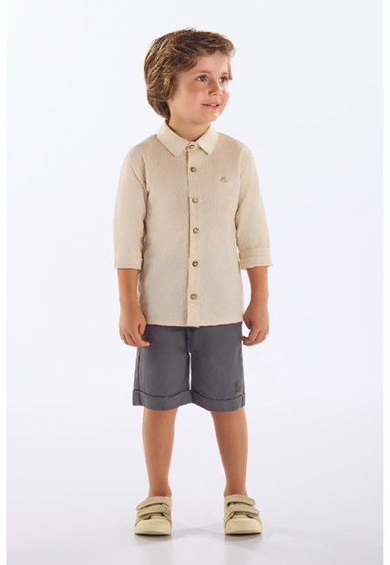 Image_Camisa Infantil em Linho e Algodão Up Baby
