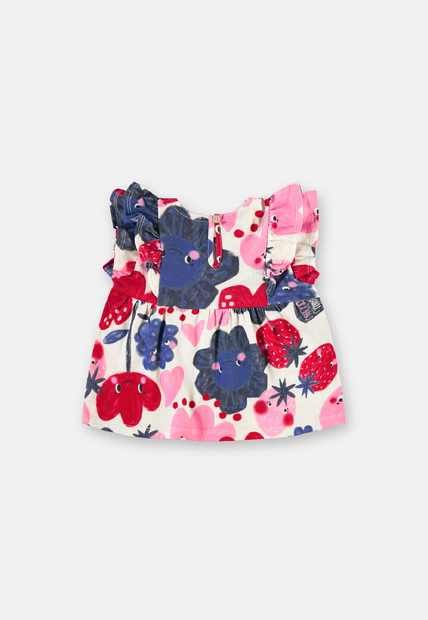 Conjunto Tulipa Blusa Shorts Três e Já