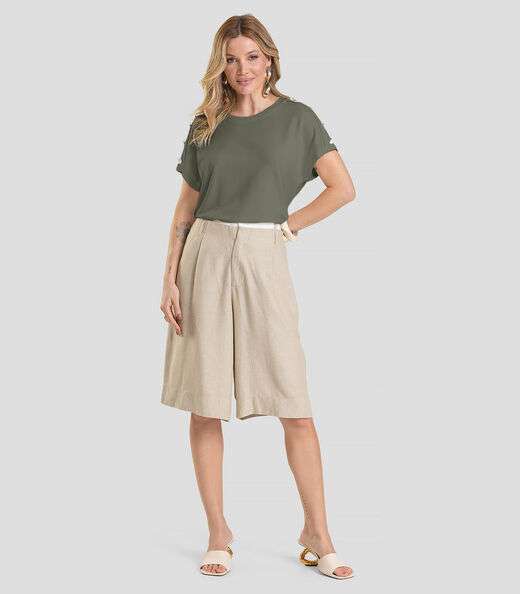 Blusa Feminina Com Botões Dianna Verde