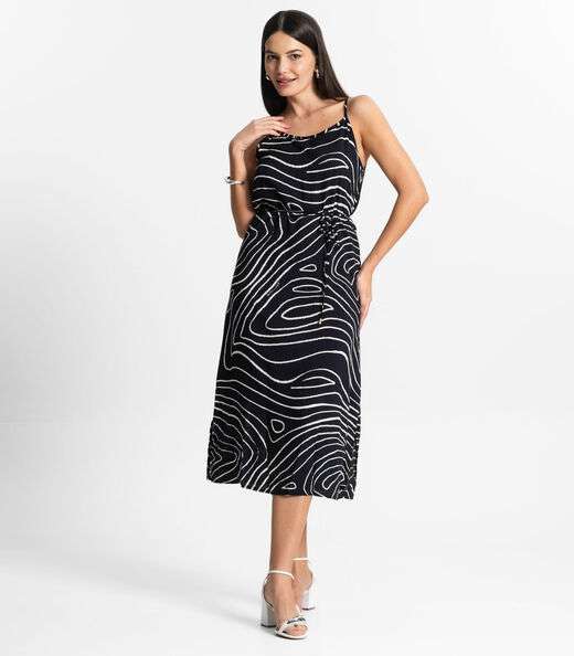 Image_Vestido Midi Feminino Estampado Select Preto