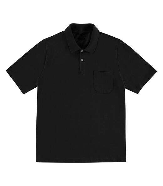 Polo Masculina Com Bolso Cotton Leve Diametro Preto