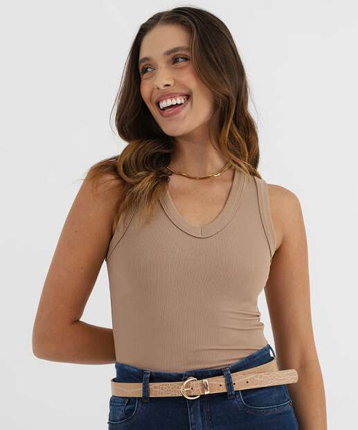 Image_Blusa Regata Feminina Canelada Marisa Marrom