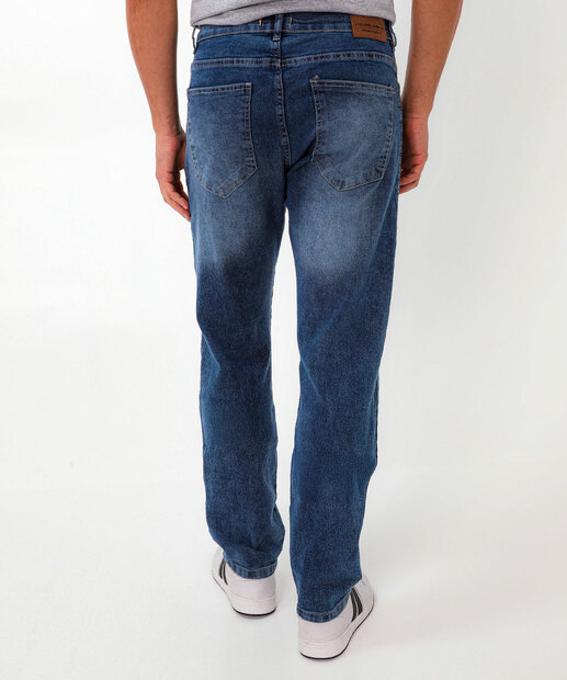 Calça Masculina Jeans Slim Bolsos 