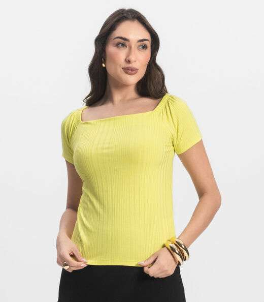 Blusa Feminina Canelada Infinita Cor Verde