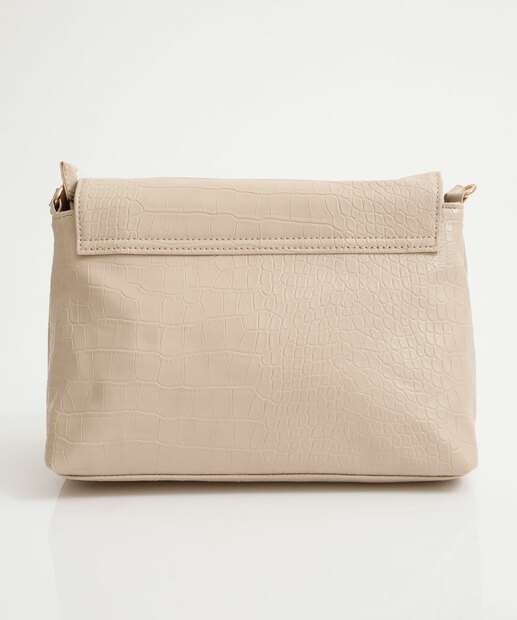 Bolsa Transversal Crossbody Feminina Textura Marisa Bege