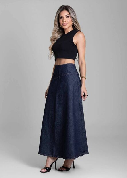 Saia Jeans Sawary Midi - 282505