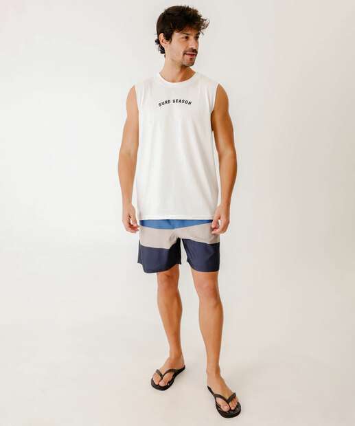 Bermuda Masculina Surf Listras Marisa Azul