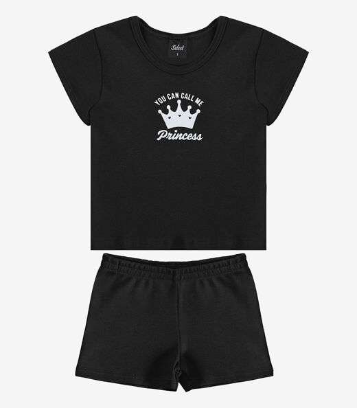 Image_Conjunto Infantil Blusa com Shorts Select Preto