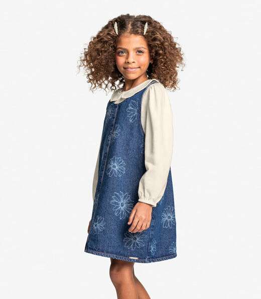 Image_Conjunto Blusa Com Salopete Jeans Trick Nick Azul