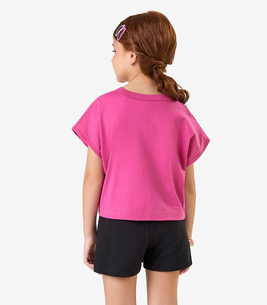 Blusa Feminina Meia Malha Moletom Rovi Kids Rosa