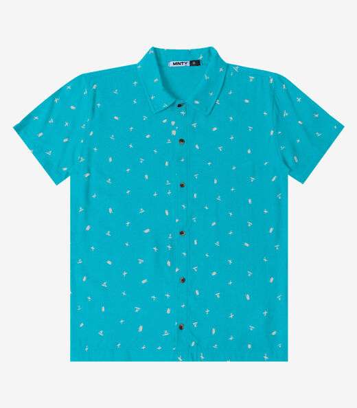 Image_Camisa Juvenil Em Viscose Masculina Minty Azul