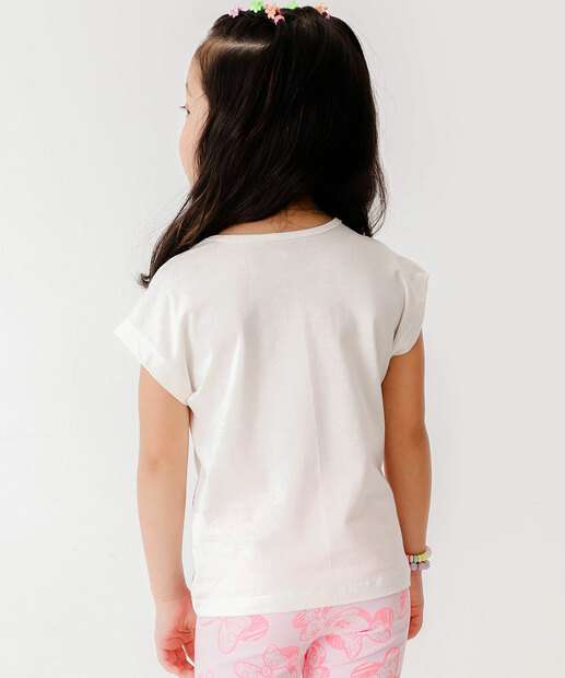 Blusa Manga Curta Minnie E Margarida Disney Tam 4 a 10