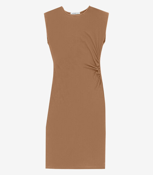 Image_Vestido Feminino Justo Midi Em Viscose Endless Marrom