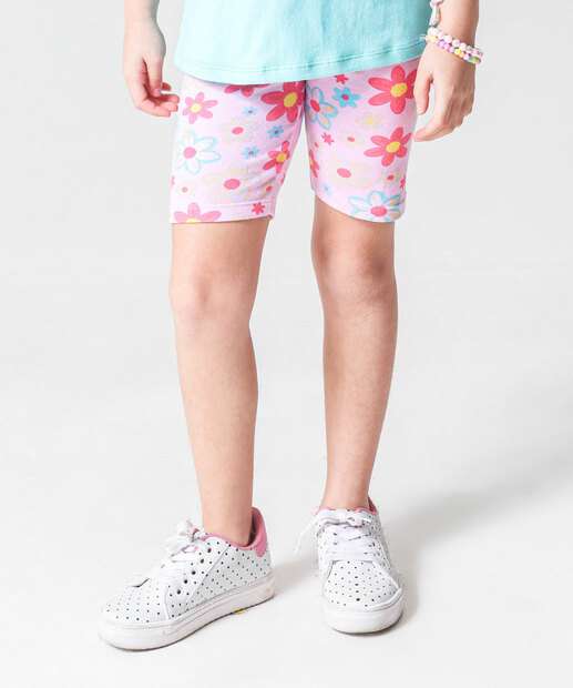 Conjunto Infantil Floral Marisa Tam 4 a 10 Azul