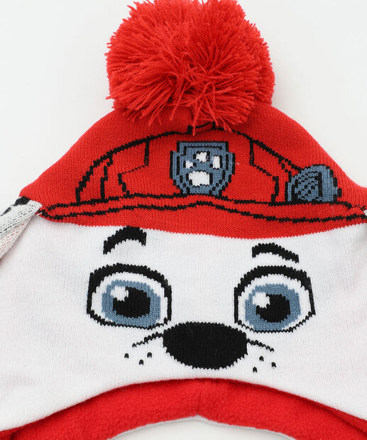 Kit Infantil Touca e Luva Patrulha Canina Tam 4 a 8 Branco