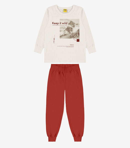 Conjunto Camiseta Com Calça Rovi Kids Bege