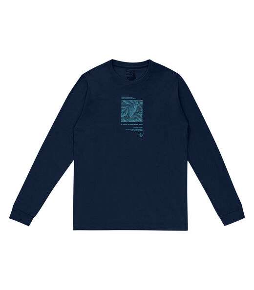 Camiseta Masculina Manga Longa Diametro Azul