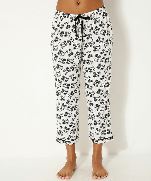 Pijama Americano Feminino Estampa Mickey Manga Curta Disney