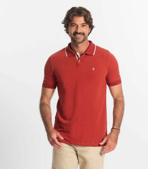 Image_Polo Masculina Pique Diametro Vermelho