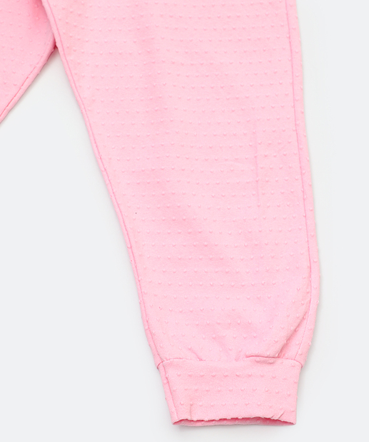 Calça Infantil Clochard Textura Marisa Tam 1 a 3 Rosa