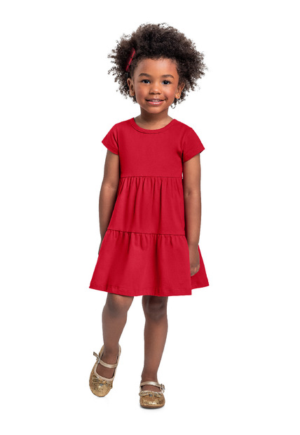 Vestido Infantil em Algodão Bee Loop