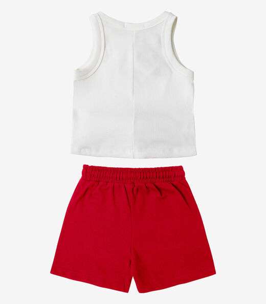 Conjunto Regata Com Shorts Infantil Trick Nick Bege