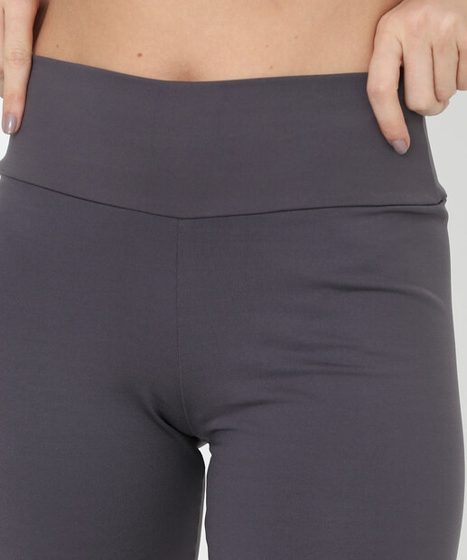 Bermuda Feminina Fitness Cintura Alta Marisa Cinza