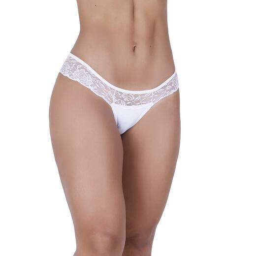 Kit 5 Calcinhas Noite Renda e Microfibra Concept Lingerie Multicolorido