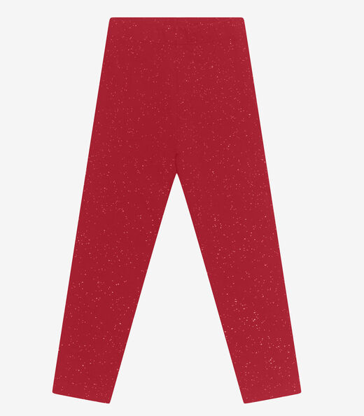 Legging Infantil Cotton Glitter Trick Nick Vermelho