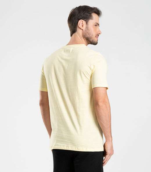 Camiseta Meia Malha Masculina Diametro Amarelo