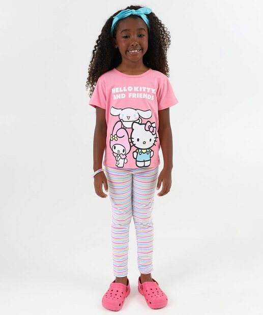 Image_Calça Infantil Legging Listrada Marisa Tam 4 a 10 Off White