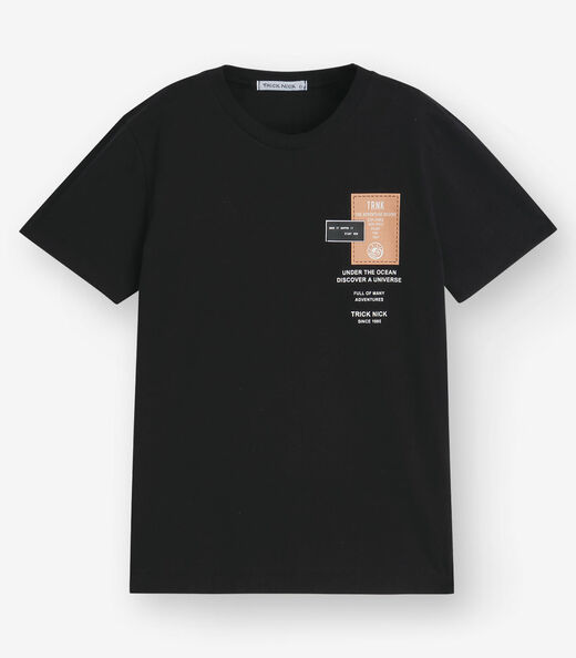 Camiseta Menino em Meia Malha Trick Nick Preto