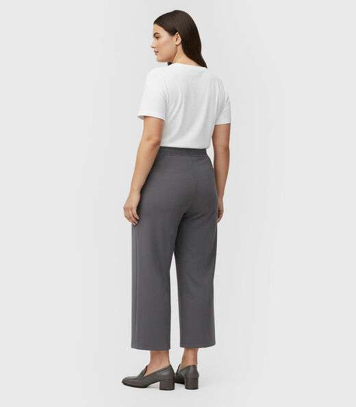 Calça Feminina Pantalona Plus Size Renaluci Cinza