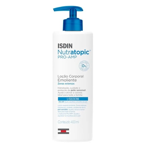 Image_Loção Corporal Emoliente Isdin - Nutratopic Pro-AMP 400ml