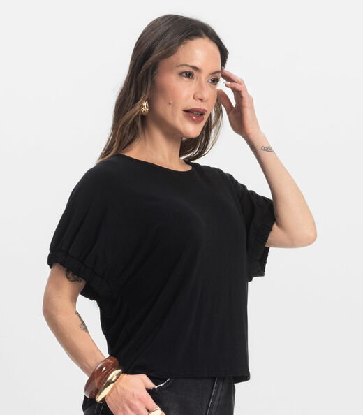 Blusa Feminina Viscose Infinita Cor Preto