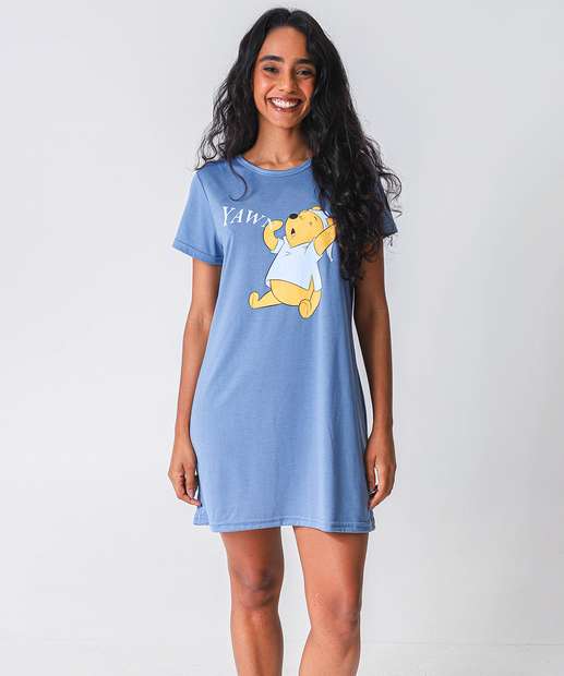 Image_Camisola Feminina Ursinho Puff Disney Azul
