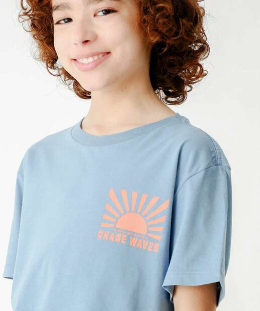 Camiseta Juvenil Estampada Manga Curta MR Tam 10 a 16