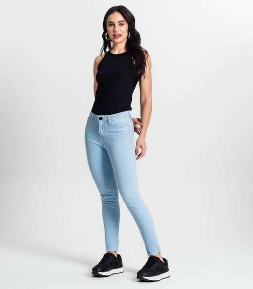 Calça Feminina Jeans Skinny Loom Azul