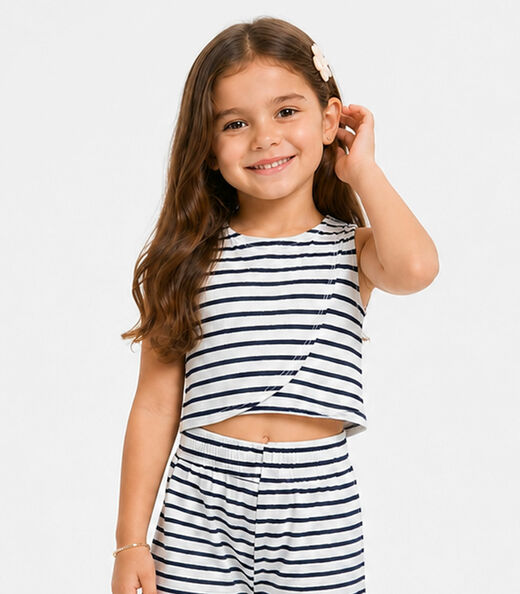 Conjunto Infantil Regata e Pantacourt Select Branco