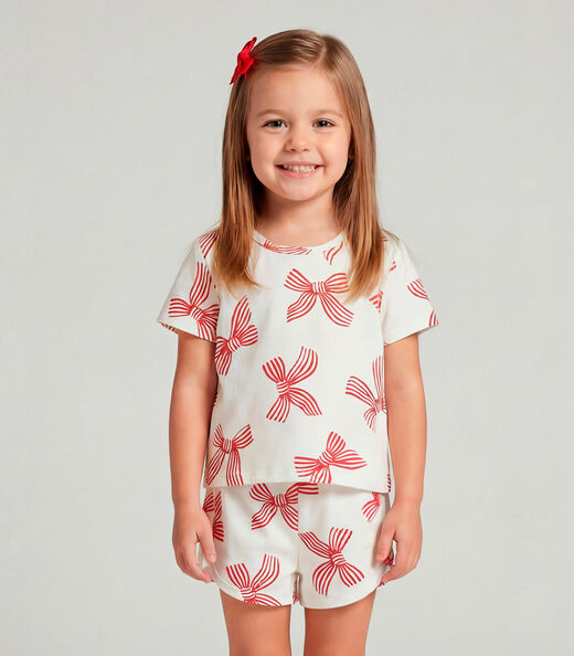 Image_Conjunto Infantil Blusa e Shorts Select Bege