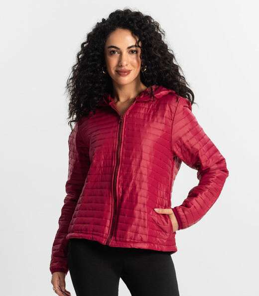 Jaqueta Feminina Com Capuz Rovitex Roxo