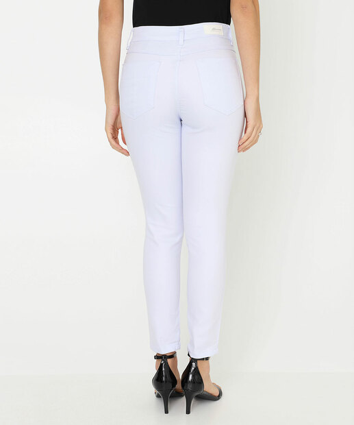 Calça Feminina Sarja Cigarrete Sawary Branco
