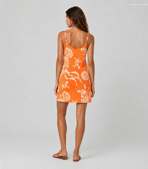 Vestido Estampado Rovitex Laranja