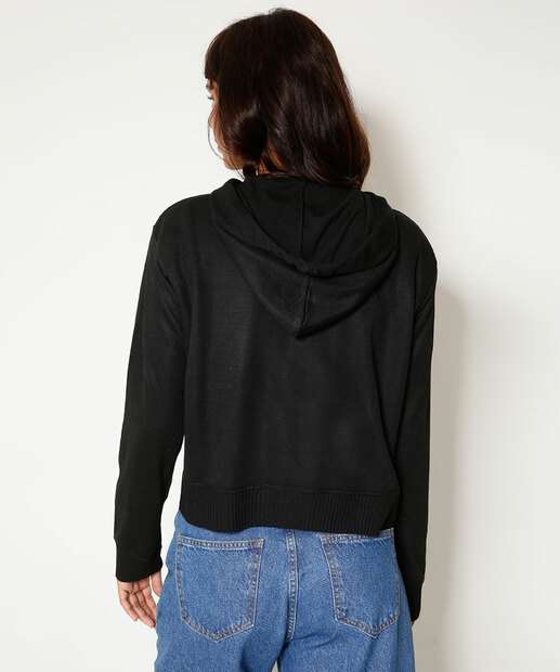 Suéter Feminino Bolso Capuz Marisa